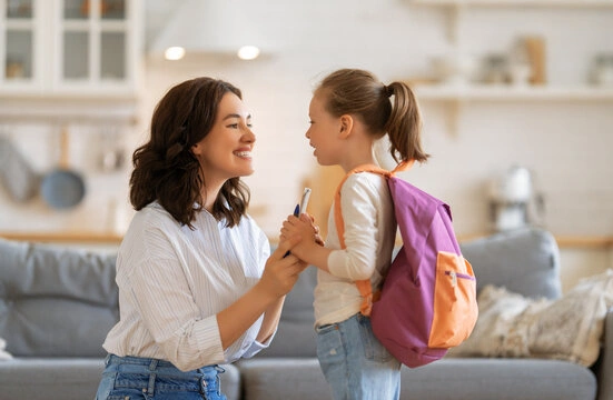 A mother and her child laugh together genuinely, representing the peace that can be found after addressing high-functioning anxiety.