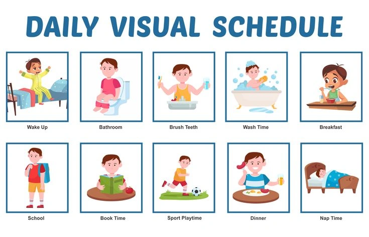 parent and child creating a healthy daily routine with limited screen time