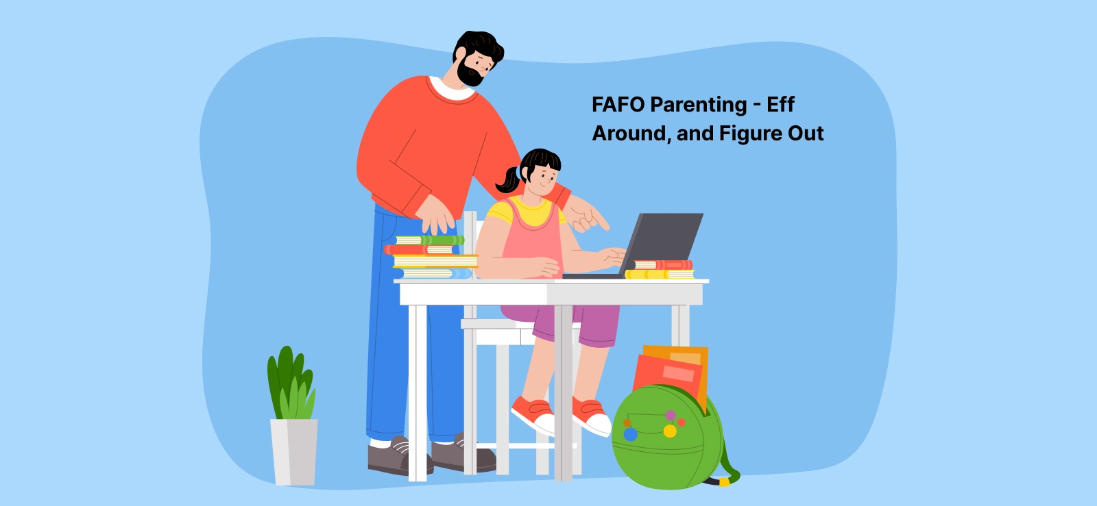 Parent looking at social media posts about the FAFO parenting trend